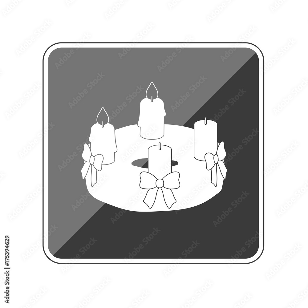 Kranz - Zweiter Advent - Reflektierender App Button Kranz - Zweiter Advent - Reflektierender App Button