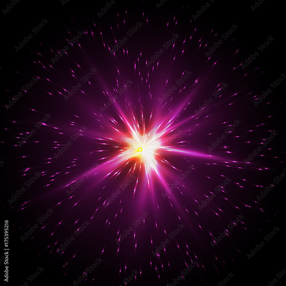 Flash Star, Light flare special effect. vector illustration.