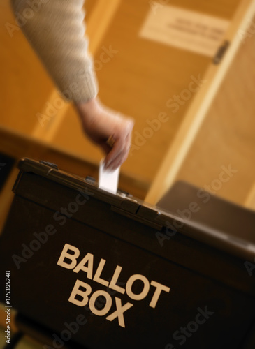 Wallpaper Mural Voting slip being placed in ballot box Torontodigital.ca