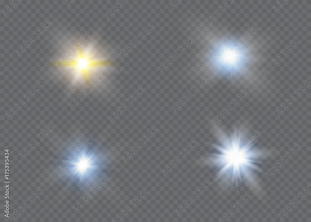 Obraz premium Glow light effect. Star burst with sparkles.Sun.