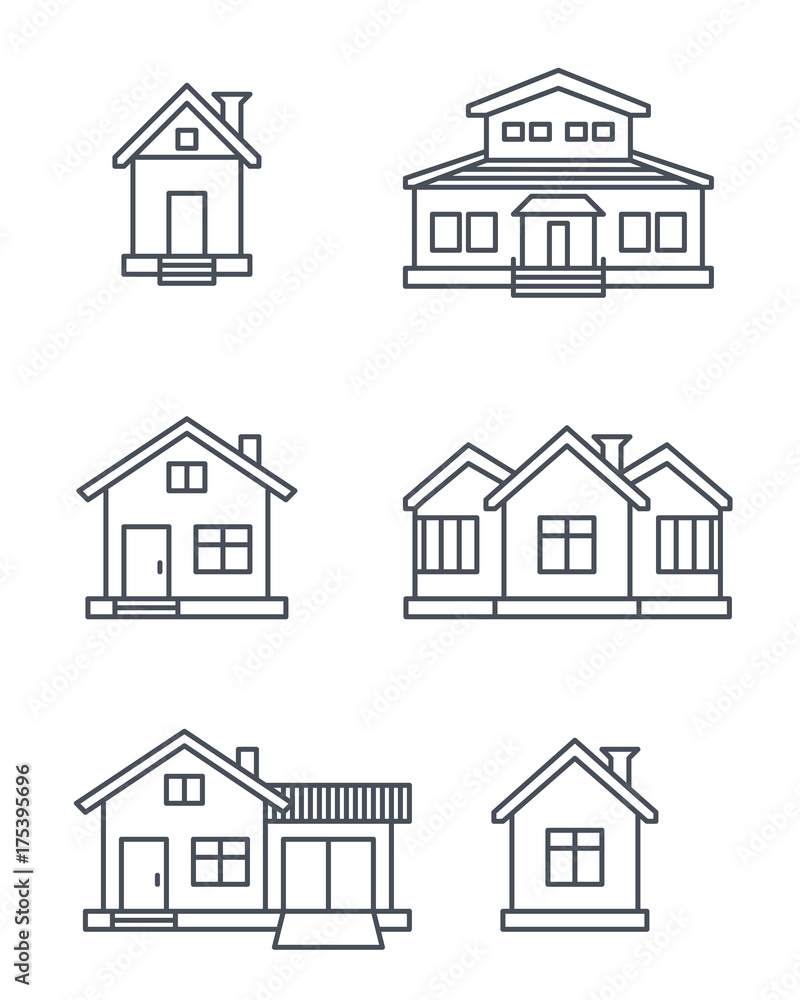 Houses icons set.
