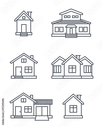 Houses icons set.
