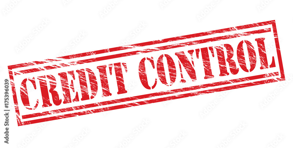 credit control red stamp on white background credit control red stamp on white background