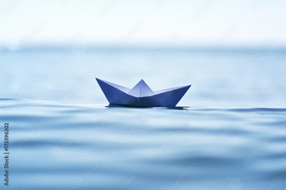 Paper boat on sea wave Paper boat on sea wave