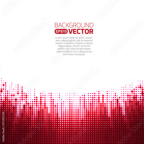 Background red pattern with tech