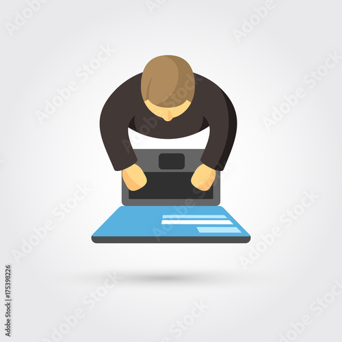 person working on computer