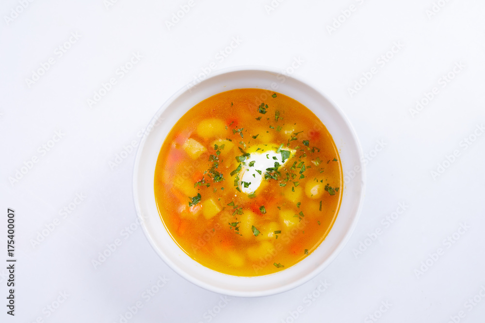 vegetable soup with sour cream vegetable soup with sour cream