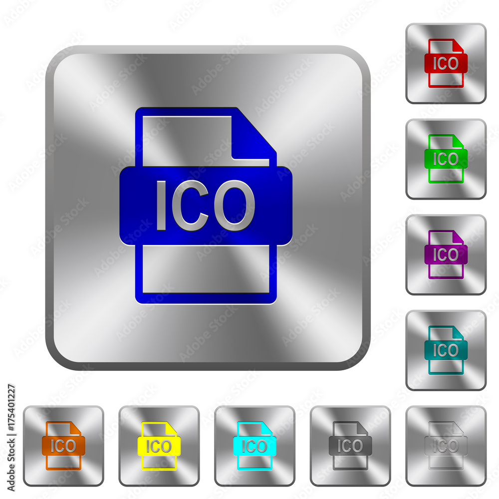 ICO file format rounded square steel buttons ICO file format rounded square steel buttons