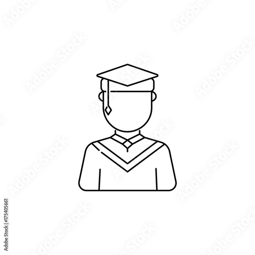 graduate male avatars icon