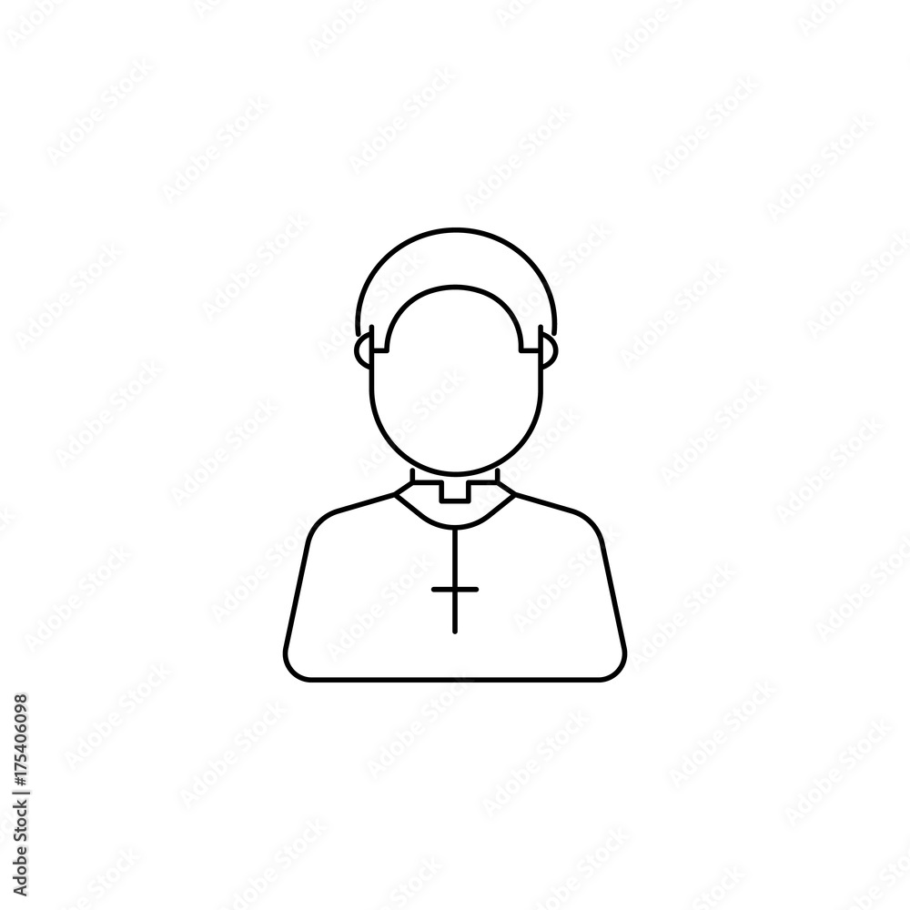cute priest avatar icon
