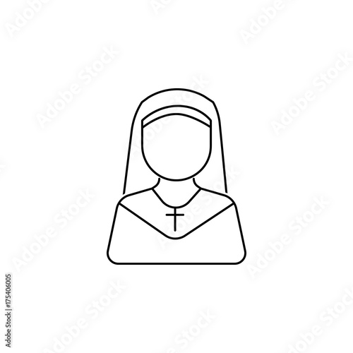 nun woman avatar icon