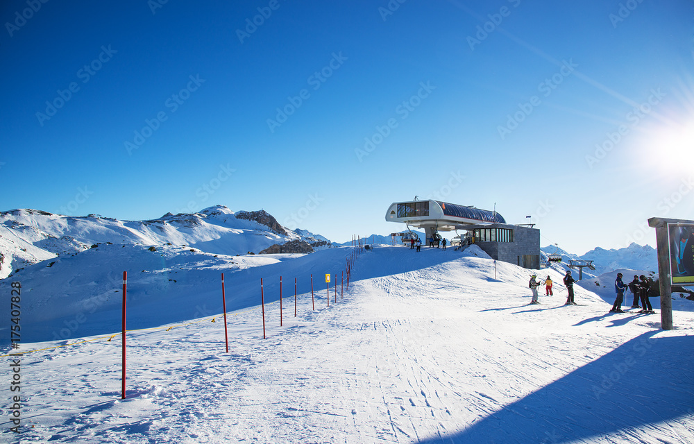 Panorama of the Austrian ski resort Ischgl Panorama of the Austrian ski resort Ischgl