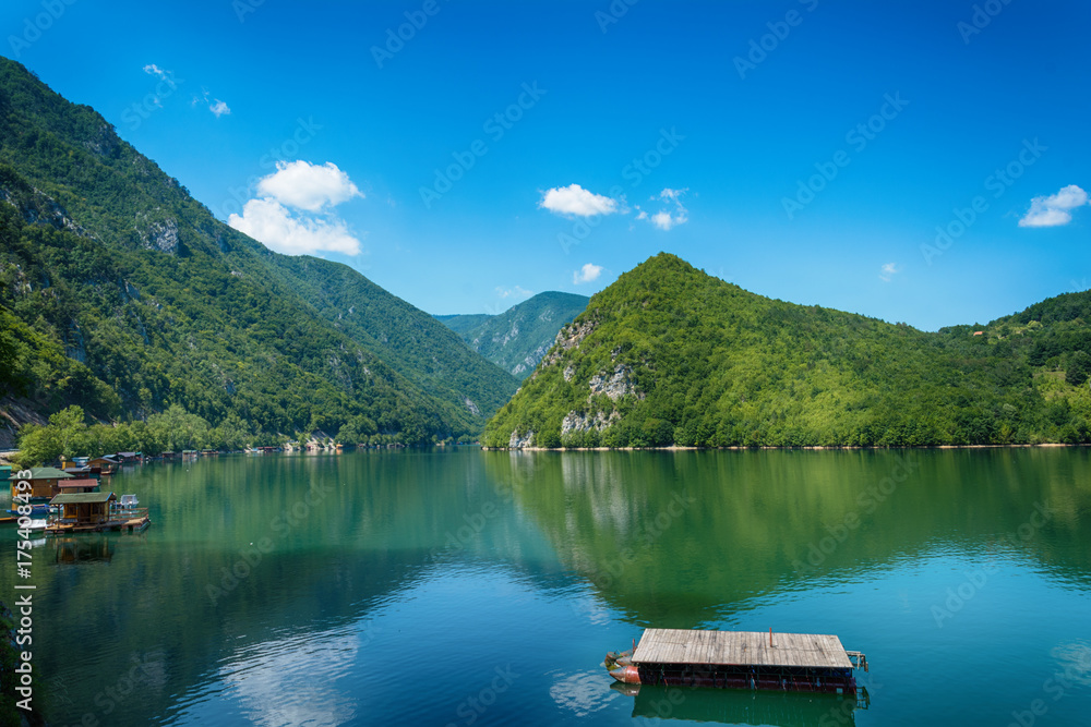 Perucac Lake View In Tara National Park, Serbia