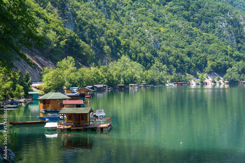 Naklejka premium Perucac Lake View In Tara National Park, Serbia