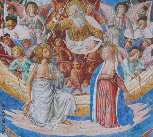 Fresco in San Gimignano, Italy