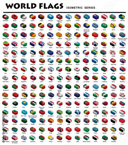 Isometric Flags Of World