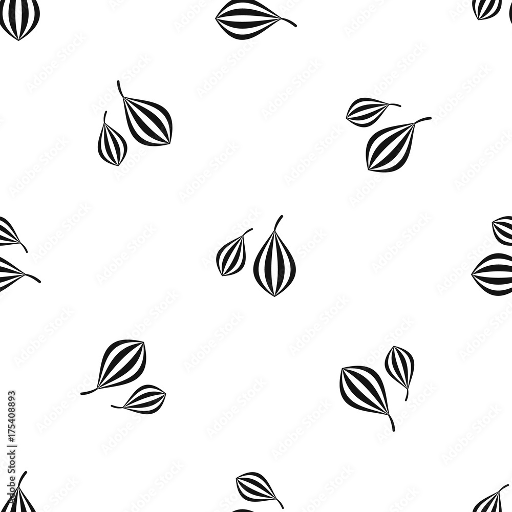 Trachyspermum ammi pattern seamless black