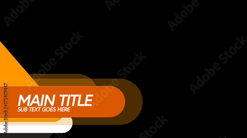 Orange Stacked Shapes Lower Third
