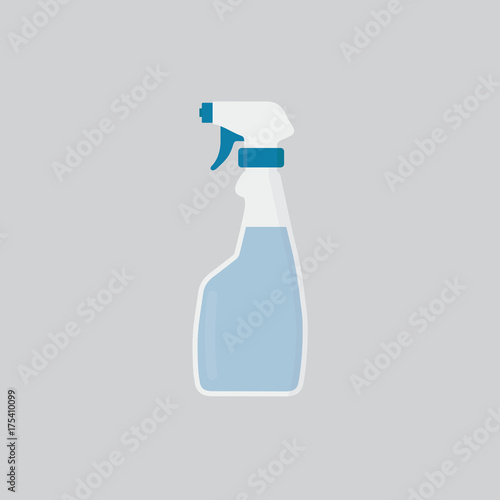 Cleaning Spray Bottle with Detergent Liquid Illustration