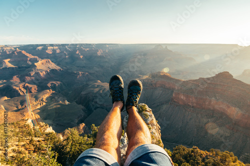 legs selfie at grand canyon national park, arizona