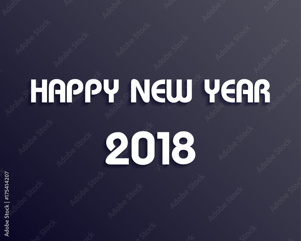 Happy new 2018 year. Greetings card. Colorful design. Vector illustration.