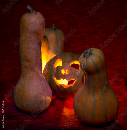 halloween, evil pumpkin candles gloom