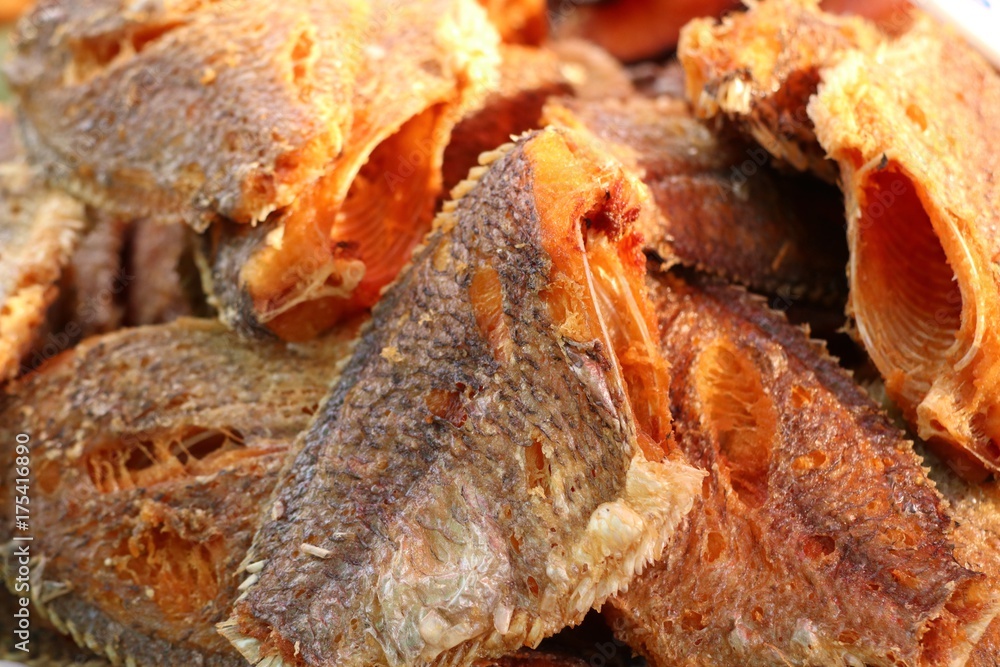 Fried fish at street food