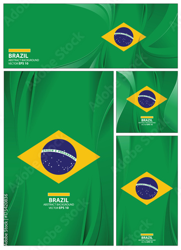 Abstract Brazil Flag Background