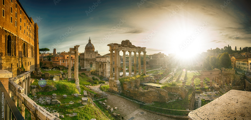 Roman forum ancient culture landmark