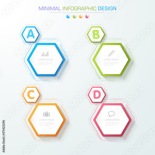 Infographic Elements with business icon on full color background  process or steps and options workflow diagrams,vector design element eps10 illustration