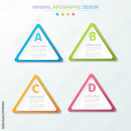 Infographic Elements with business icon on full color background  process or steps and options workflow diagrams,vector design element eps10 illustration