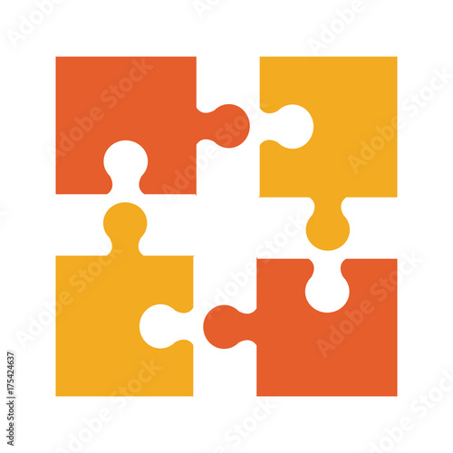 puzzle pieces separated icon image vector illustration design  © Jemastock