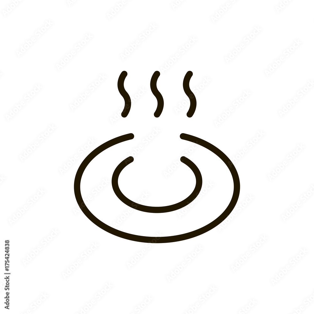 Spa circle flat icon Spa circle flat icon