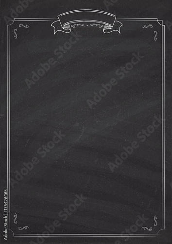 Vector retro menu blackboard background