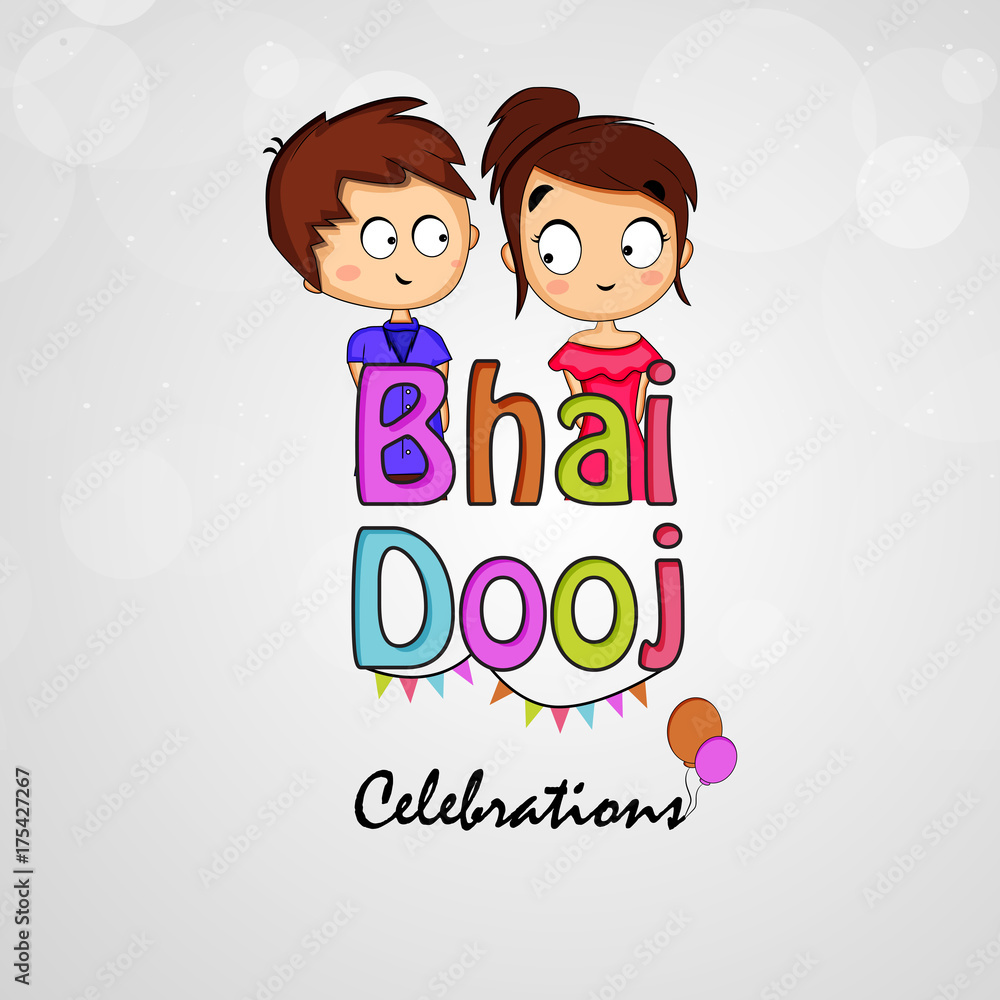 illustration of elements of Hindu Festival Bhai Dooj Background