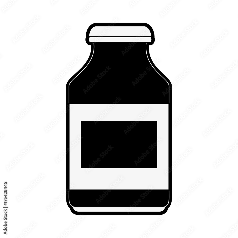 medication bottle with blank label icon image vector illustration design black and white medication bottle with blank label icon image vector illustration design black and white