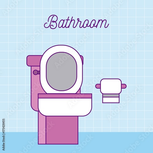 bathroom toilet and paper on wall image