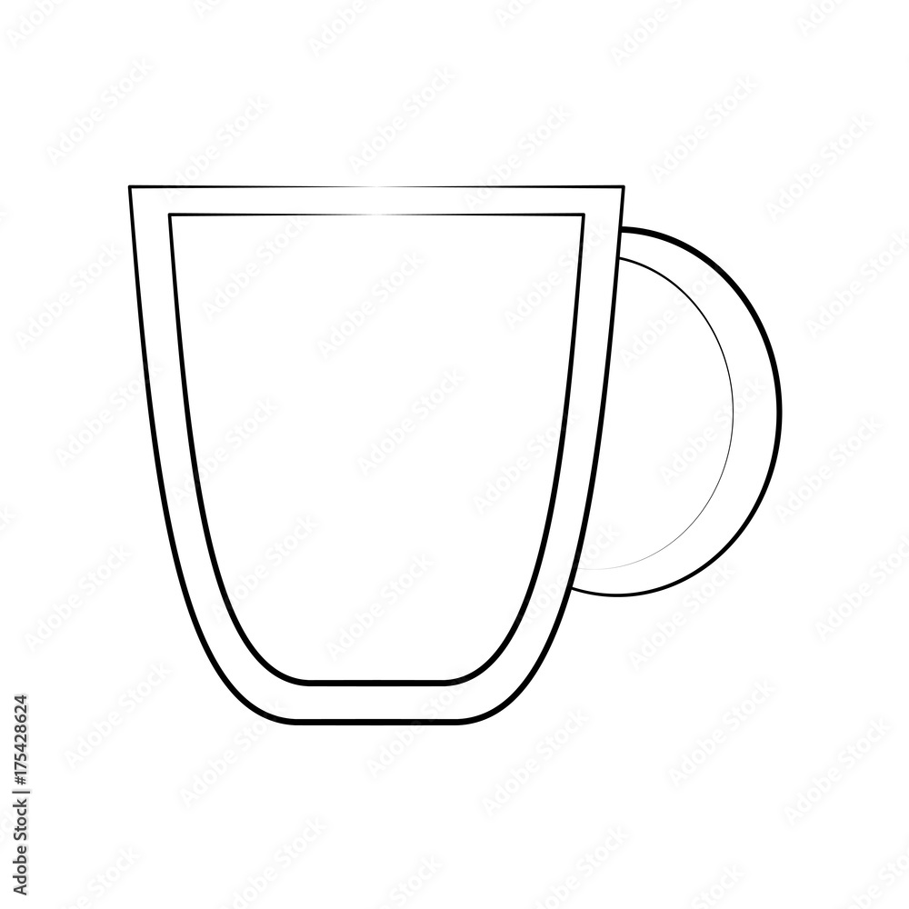 cup or mug icon image vector illustration design black sketch line cup or mug icon image vector illustration design black sketch line