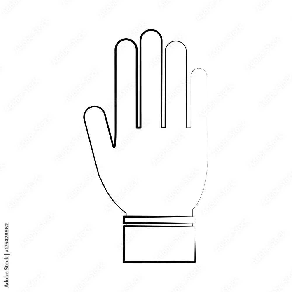 open hand icon image vector illustration design black sketch line open hand icon image vector illustration design black sketch line