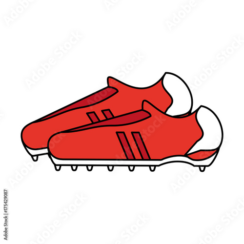 cleats shoes football soccer icon image vector illustration design 