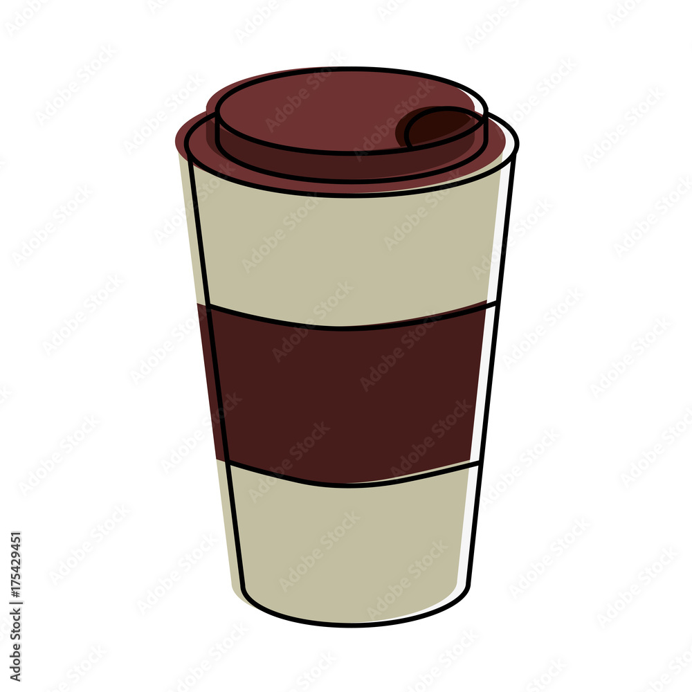 coffee beverage in disposable cup icon image vector illustration design coffee beverage in disposable cup icon image vector illustration design