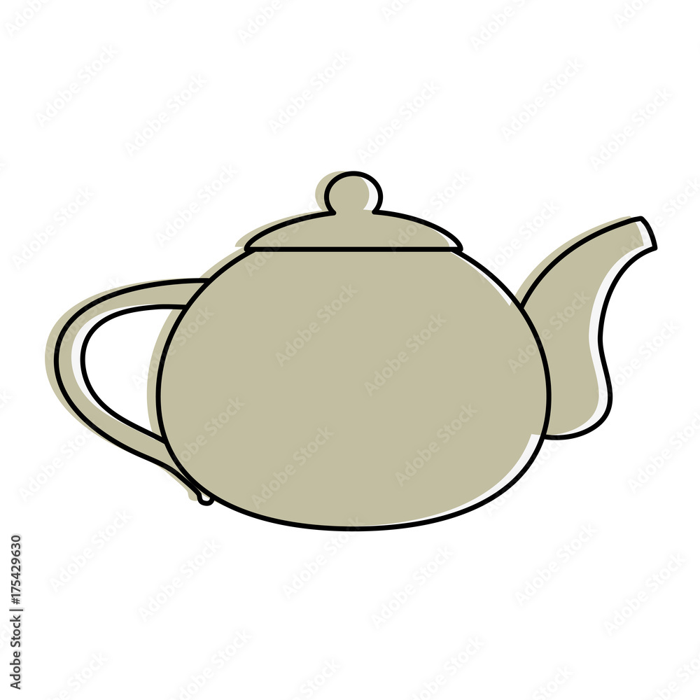Obraz premium kettle tea beverage icon image vector illustration design