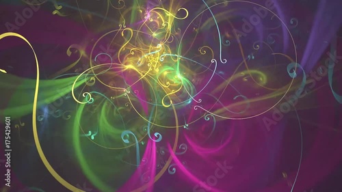 Fractal worlds, celebration art background