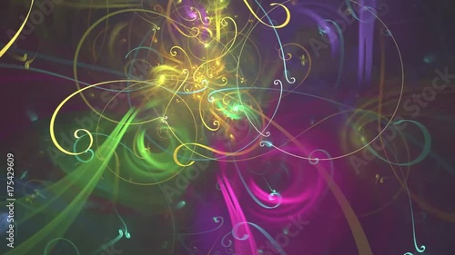 Fractal worlds, celebration art background