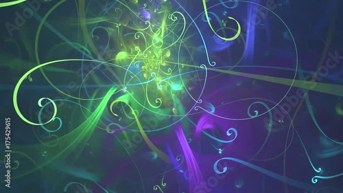 Fractal worlds, celebration art background