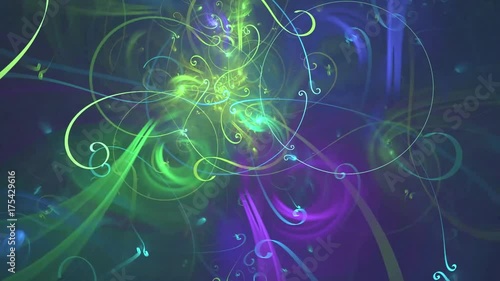 Fractal worlds, celebration art background
