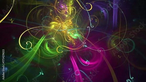 Fractal worlds, celebration art background