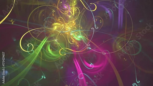 Fractal worlds, celebration art background