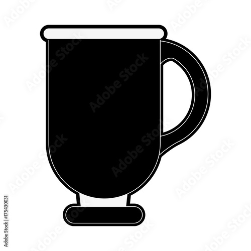 coffee beverage in pretty glass cup icon image vector illustration design