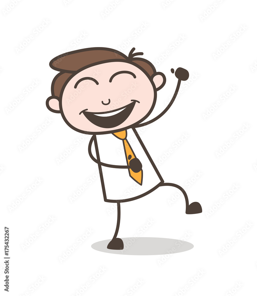 Funny Young Boy Laughing Expression Vector Funny Young Boy Laughing Expression Vector